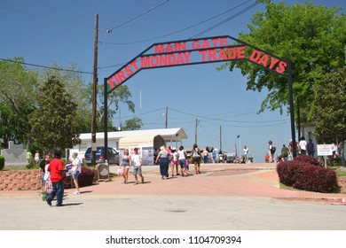 Canton, TX - March 31, 2012: People Entering Main Gate Of First Monday Trade Days In Canton, TX