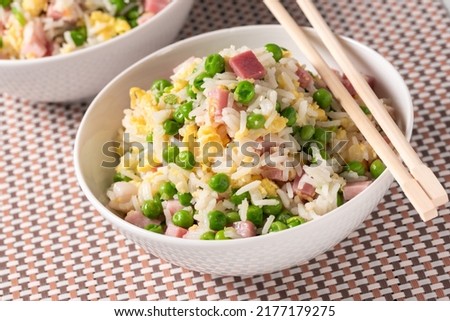 Cantonese rice, typical Chinese recipe