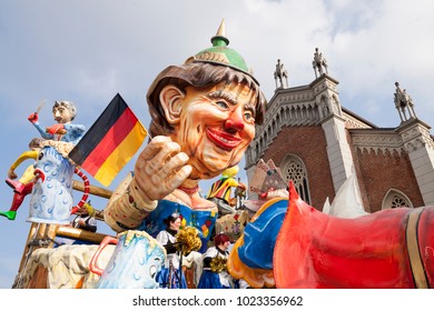 CANTU - ITALY - February 11, 2018: Allegorical Float Of Traditional Carnival. Bentransema. Uncle Scrooge. Carnival Of COMO LAKE