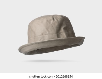 Canvas Bucket Hat Mockup Template Isolated On White Background