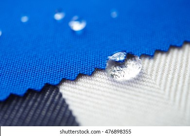 Canvas Fabric Several Different Of Water Repellent And Waterproof Fabrics. How To Waterproof Fabric With These Simple Instructions For Experiment By Drop Water On It