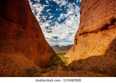 Canyon In Kata Tjuta (Uluru Kata) National Park Australia