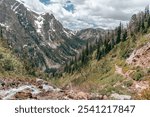 Canyon overlook on Death Canyon trail in Grand Teton National Park