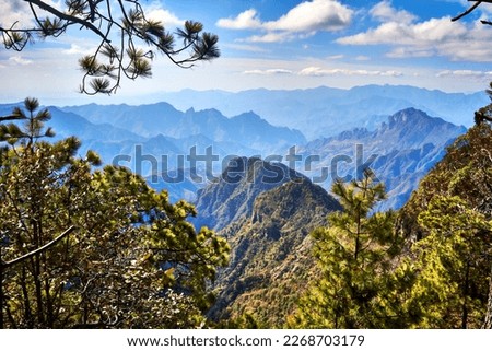 canyon and valleys in mountains, huizar in mexiquillo durango 