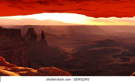 Canyonlands National Park Mesa Arch Sunrise in Utah USA