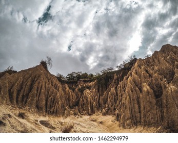 canyons with sky in the background