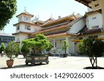 Cao Dai Temple in Da Nang city, Vietnam. Caodaism is a local religion in Vietnam.