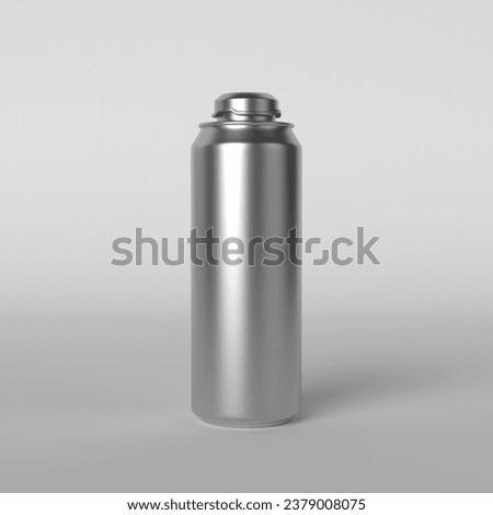 Cap can mockup. Aluminum can with cap, front view on white background.
