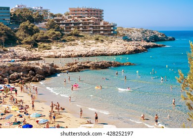 Cap Salou,Costa Daurada, Spain - June 28, 2015:The Beach And Resort Hotels In Cap Salou,Costa Daurada, Spain