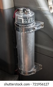 A Capacitor Or Cap Inside Car (called Stiffening Caps), Electronic Component For Take Up, Store, And Discharge Electrical Energy. Car Audio Capacitor In Car.