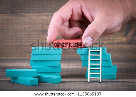 Capacity Building. Business Concept With Colorful Wooden Blocks