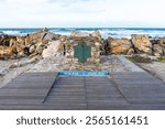 Cape Agulhas, the geographic southern tip of Africa and the beginning of the traditional dividing line between the Atlantic and Indian Oceans