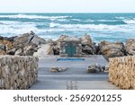 Cape Agulhas, the geographic southern tip of Africa and the beginning of the traditional dividing line between the Atlantic and Indian Oceans