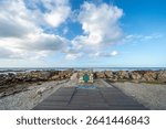 Cape Agulhas, the geographic southern tip of Africa and the beginning of the traditional dividing line between the Atlantic and Indian Oceans