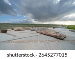Cape Agulhas, the geographic southern tip of Africa and the beginning of the traditional dividing line between the Atlantic and Indian Oceans