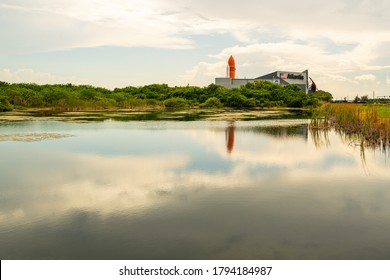 Cape Canaveral, Florida, USA - May, 2020: Kennedy Space Center NASA Building