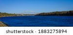 Cape Cod Canal with View of Sagamore Bridge