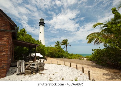 Cape Florida Lighthouse In Bill Baggs State Park In Key Biscayne Florida