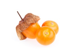 Cape Gooseberry, Physalis Isolated On White Background.