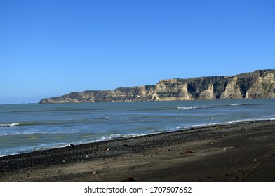 Cape Kidnappers, South East Of Napier City In New Zealand. 