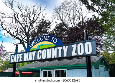 Cape May, NJ, USA - September 21: Cape May County Park And Zoo Visitor Entrance