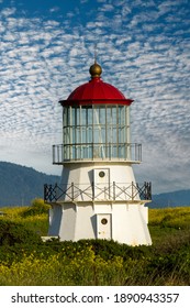 Cape Mendocino Lighthouse On The North California Coast.