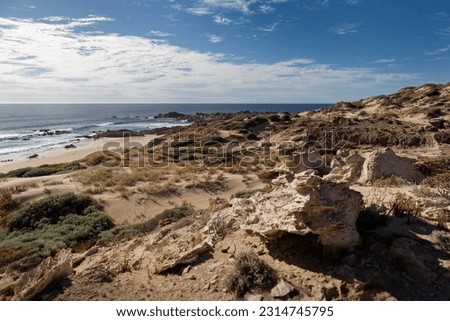 Cape Naturaliste headland in the south western region of Western Australia at the Geographe Bay, the northernmost point of the Leeuwin-Naturaliste Ridge, beach on the coast.