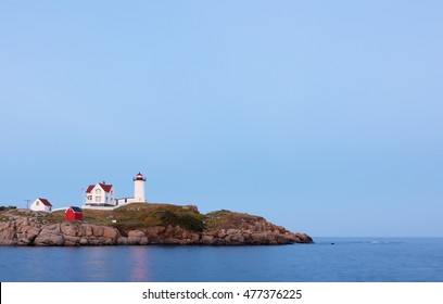 Cape Neddick Lighthouse After Sunset, Cape Neddick, York, Maine.