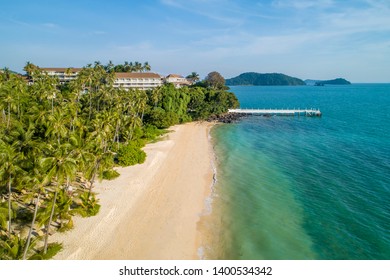 Cape Panwa, Phuket, Thailand Blue Sea Green Land No People Copy Space Drone Aerial Ariel Uav 