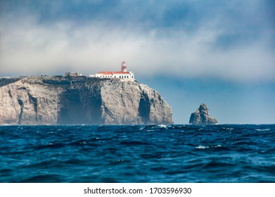 cape saint vincent with light house in Portugal on the south west corner of the iberian peninsula