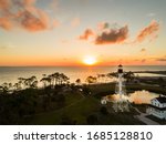 Cape San Blas Florida Lighthouse at sunset