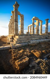 Cape Sounion Is Noted For Its Temple Of Poseidon, One Of The Major Monuments Of The Golden Age Of Athens.