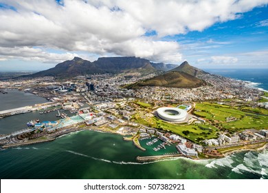 Cape Town and the 12 Apostels from above in South Africa - Shutterstock ID 507382921