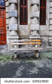 Cape Town, 30/09/2009: The Bench With Written Non Whites Only Made By The Artist Roderick Sauls In Queen Victoria Street To Recreate The Benches Used In The Apartheid Era, A Warning To Don't Forget