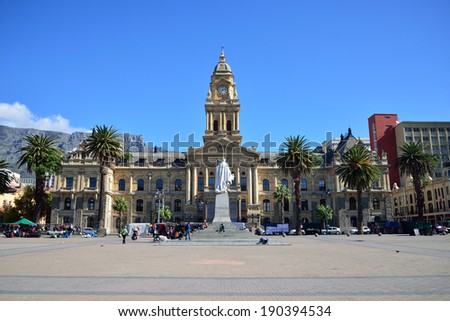 Cape Town City Hall. Front view from Darling street