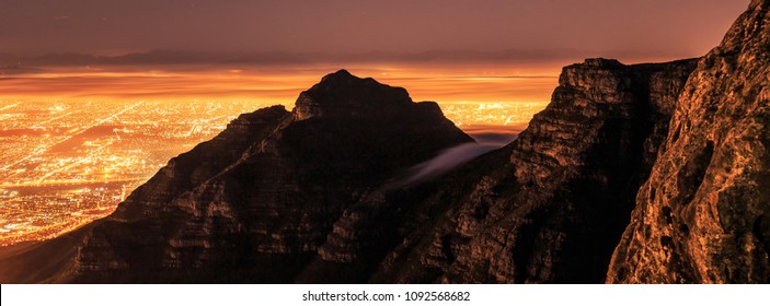 Cape Town At Night From Top Table Mountain