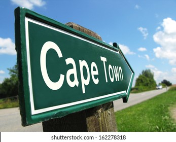 Cape Town Signpost Along A Rural Road