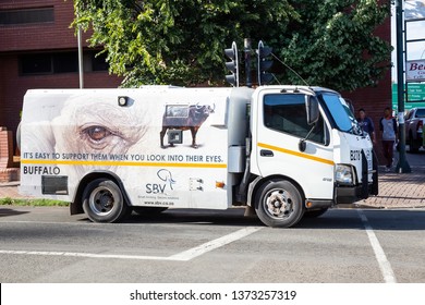 Cape Town, South Africa, 10th April -2019: Cash In Transit Van In City Centre