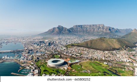 Cape Town, South Africa (aerial View From A Helicopter)