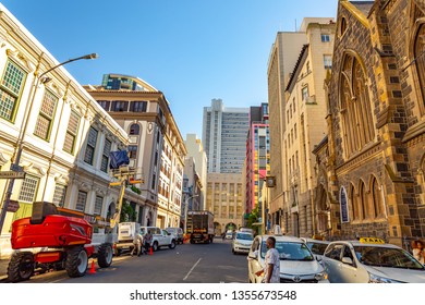 Cape Town, South Africa- March 12, 2019:  Cape Town  Cityscape  And  Long Street. South Africa.