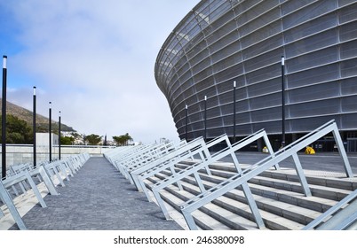 Cape Town, South Africa - March 5 2010: Perspective View Of The Green Point Football Stadium 