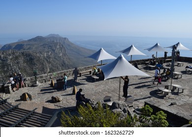 Cape Town, South Africa - September 7 2019: Table Mountain Aerial Cableway. Entrance To The Territory And Climb To The Mountain