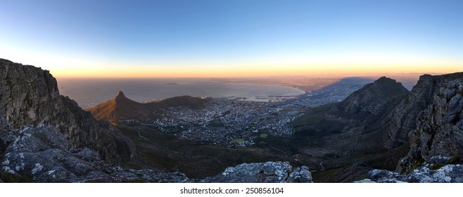 Cape Town And Table Bay From Table Mountain