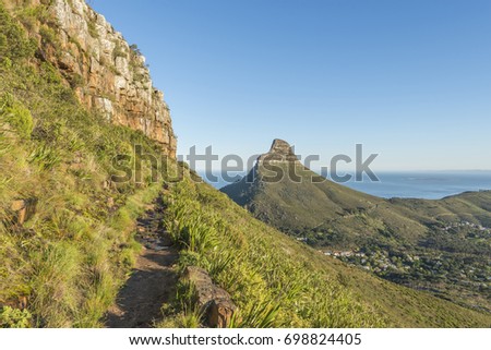 Cape Town Table Mountain view of Lions Head Peak