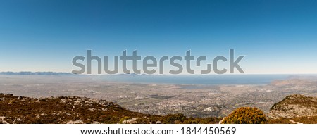 Cape Town view from the Table Mountain during winter season