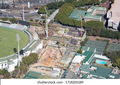 Cape Town, Western Cape / South Africa - 01/28/2020: Aerial Photo Of Newlands Cricket Ground Construction