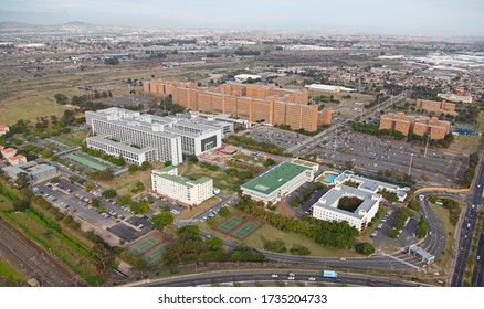 Cape Town, Western Cape / South Africa - 04/15/2013: Aerial Photo Of Tygerberg Hospital And Stellenbosch University Medical Campus 