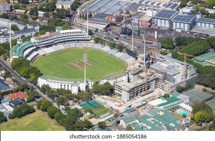 Cape Town, Western Cape, South Africa - 12.22.2020: Aerial Photo Of The Newlands Cricket Ground Construction