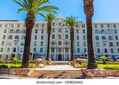 Cape Town, Western Cape, South Africa - Feb 2 2021:  The Old Main Building At Groote Schuur Hospital In Cape Town, South Africa.  An Architectural Landmark.