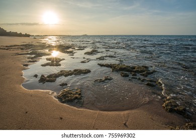 Cape Wirrwawuy Of Nhulunbuy Town Beach In Northern Territory State Of Australia At Sunset.